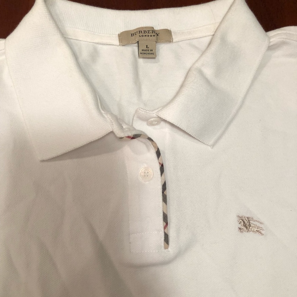 Youth Burberry s/s white polo shirt